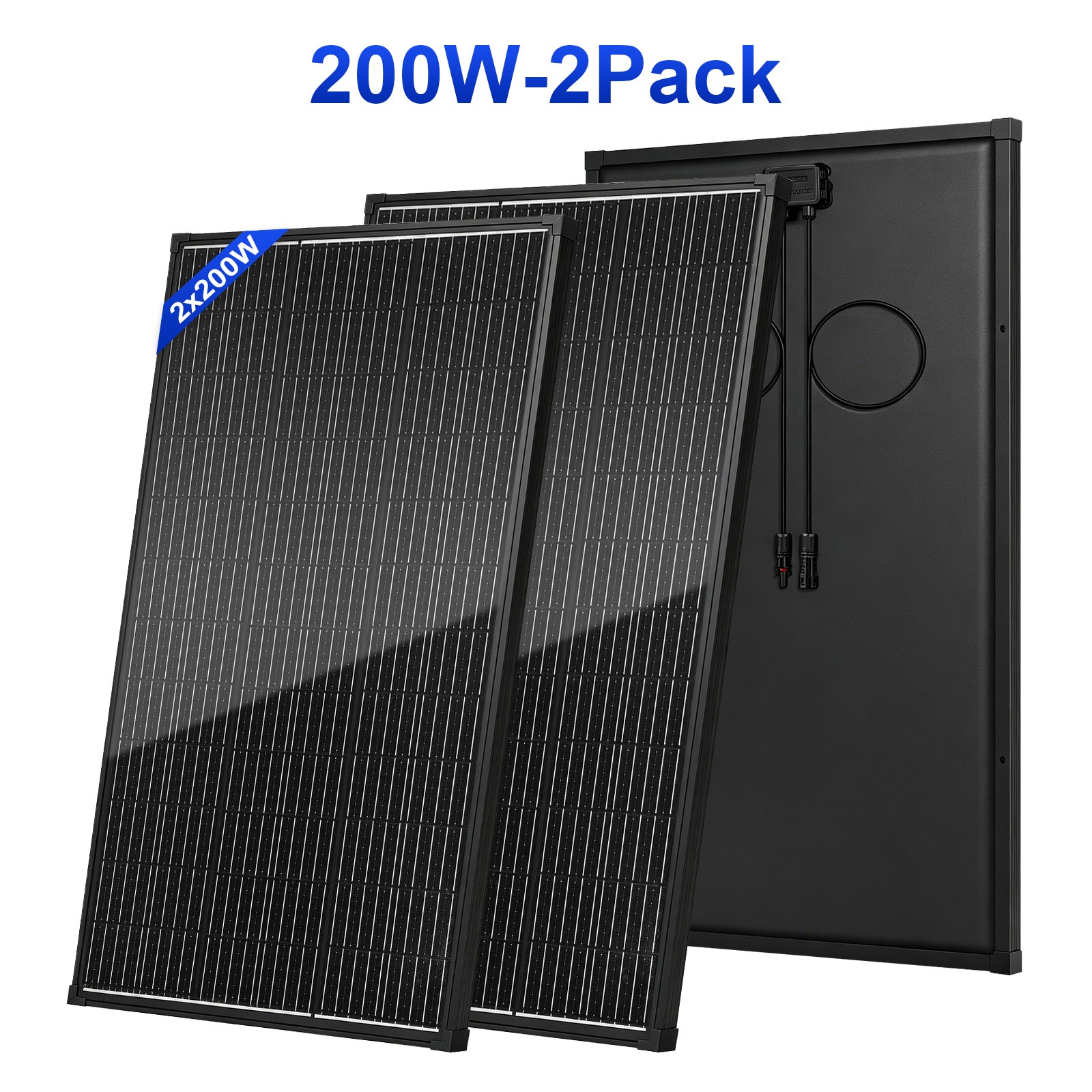 400W (200W*2) 18V Solar Panel N-Type Mono 18BB Roof RV Boat Off-Grid Battery gallery