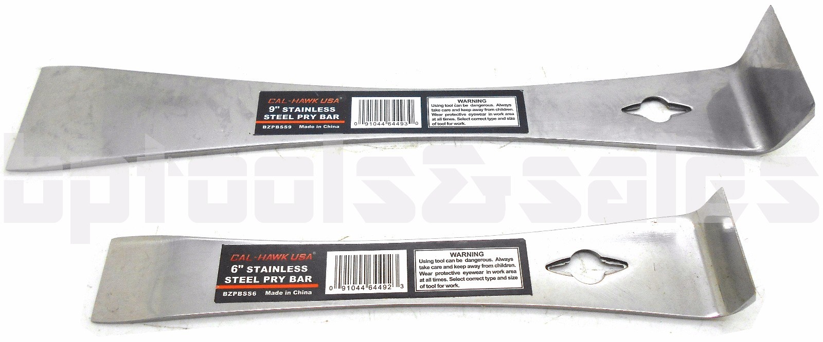 (2) 9" & 6" STAINLESS STEEL PRY BAR Set Nail Puller SCRAPER Heavy Duty Bars gallery