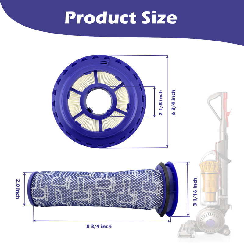 Replacement Set HEPA Pre + Post Filter For Dyson DC41 DC65 DC66 Ball Animal 2 3 gallery