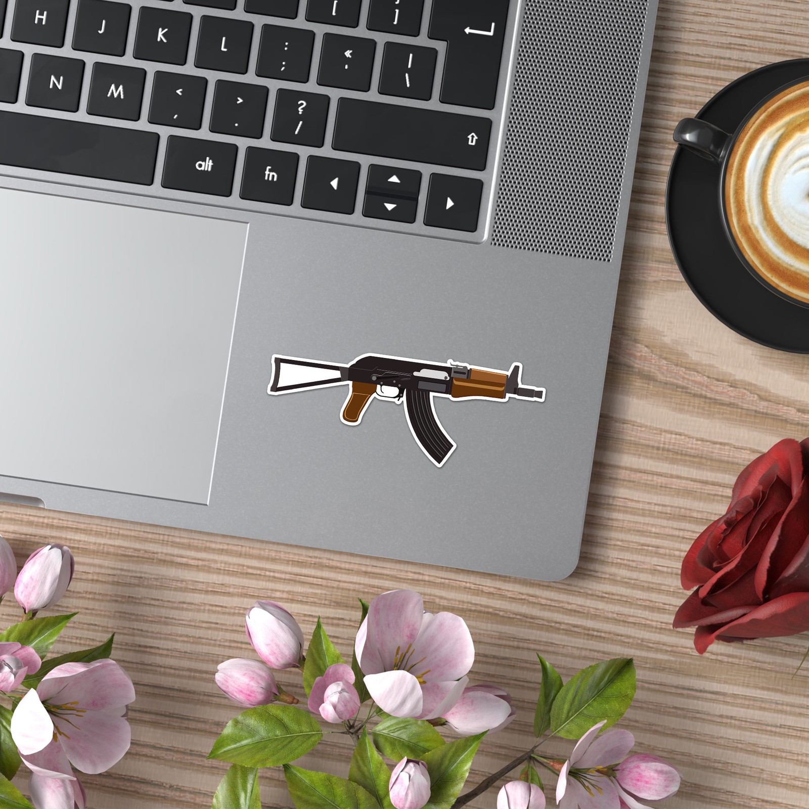 AK-47 Assult Rifle - Vinyl Decal Sticker - Car Window Laptop - ebn8222 gallery