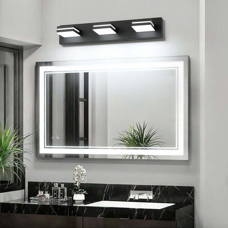 LED Modern Bathroom Vanity Light Fixtures (3-Light, 24-Inch), Matte Black Modern gallery