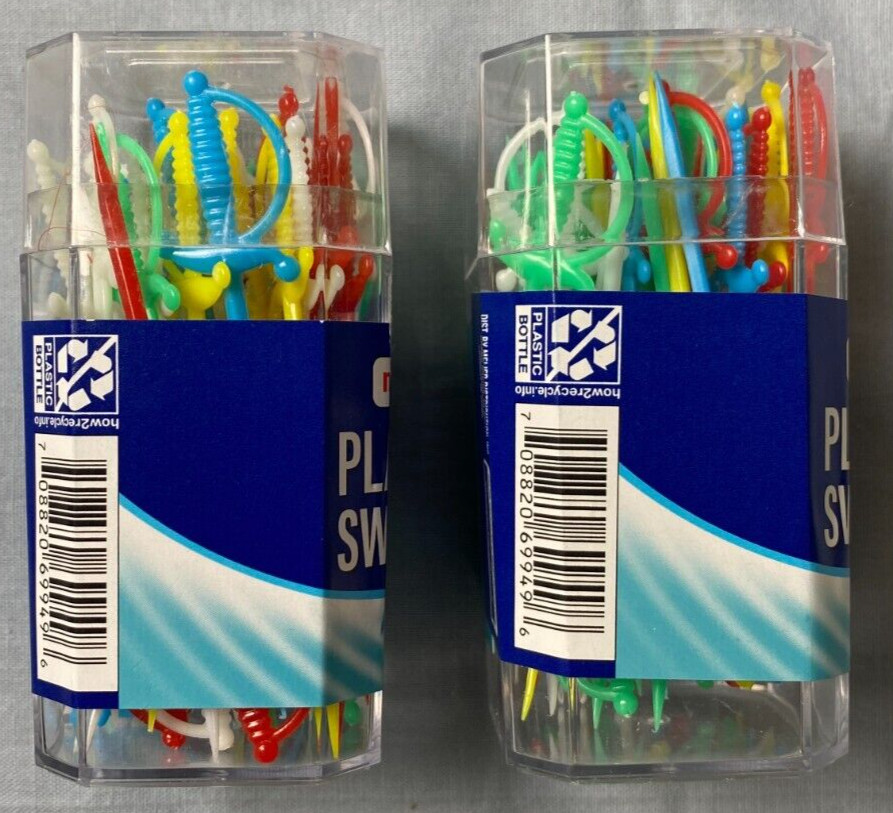 Meijer Plastic Swords Multicolor 40 Count Each Lot of 2 NEW gallery