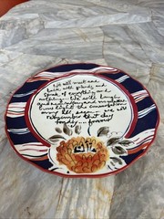 Anthropologie No. 16 Script & Pose Friendship Decorative Dinner Plate