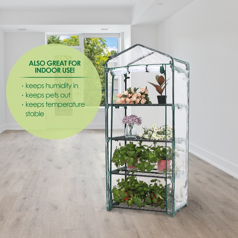 Garden Elements Personal Plastic Plant Outdoor Standing Greenhouse, Clear, Small gallery