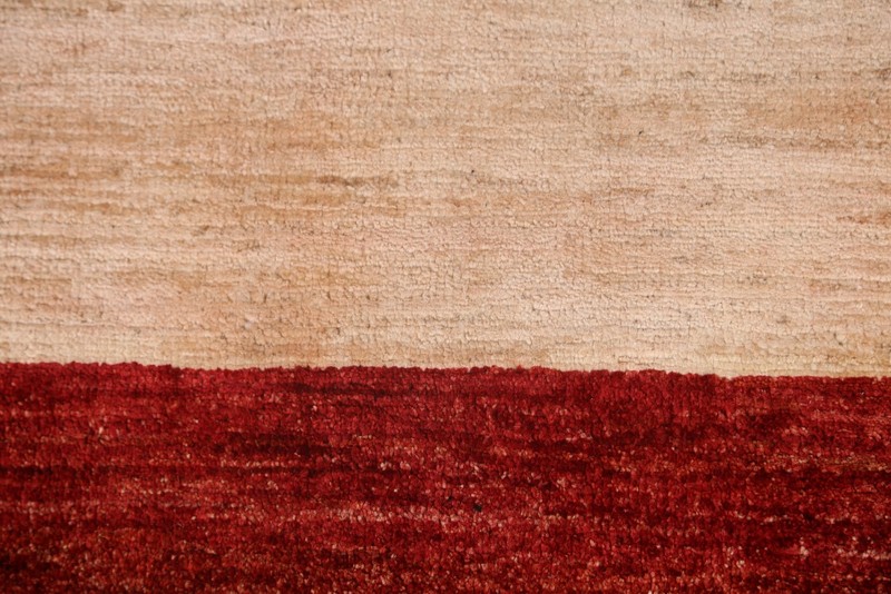 Bordered Ivory/ Red Modern Gabbeh Oriental Area Rug 3'x5' Wool Handmade Carpet gallery