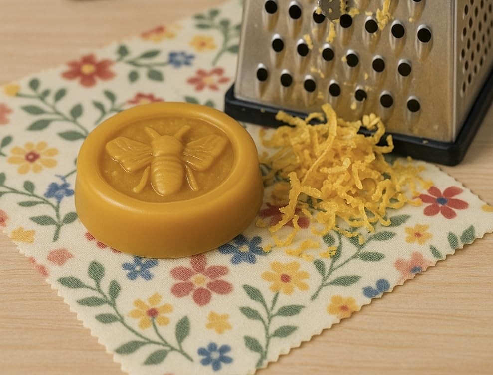 Beeswax Wraps for Food - Crafting Bar – Ready-to-Use Blend with Beeswax, Pine... gallery