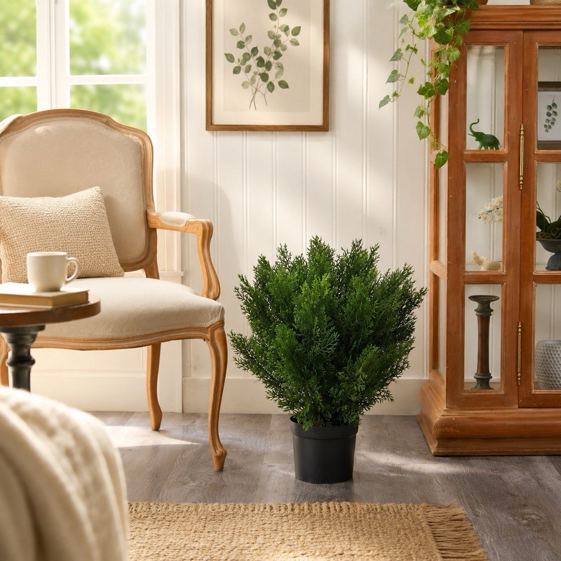 2’ Cedar Topiary Artificial Tree UV (Indoor/Outdoor) Home Decor. Retail $96 gallery