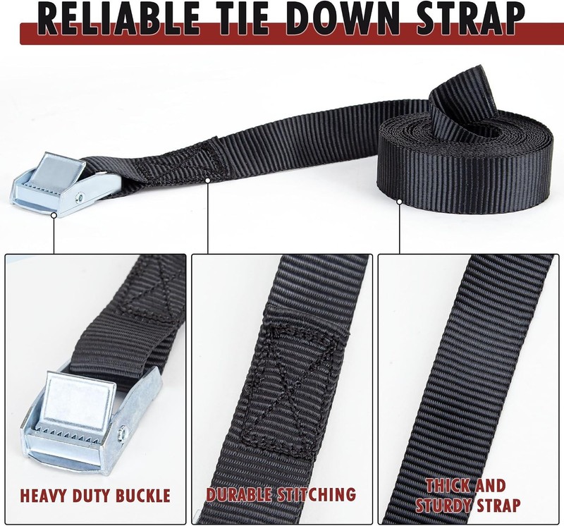 1" x 12' Lashing Straps Cargo Tie-Down Strap Up to 600lbs, 6pk in Carry Bag, ... gallery