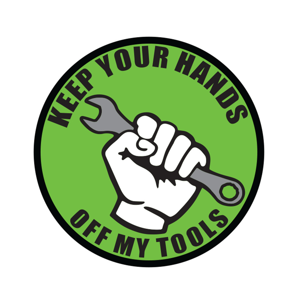 Keep Your Hands Off My Tools Sticker Toolbox Wrench Decal 5W x 5H in gallery