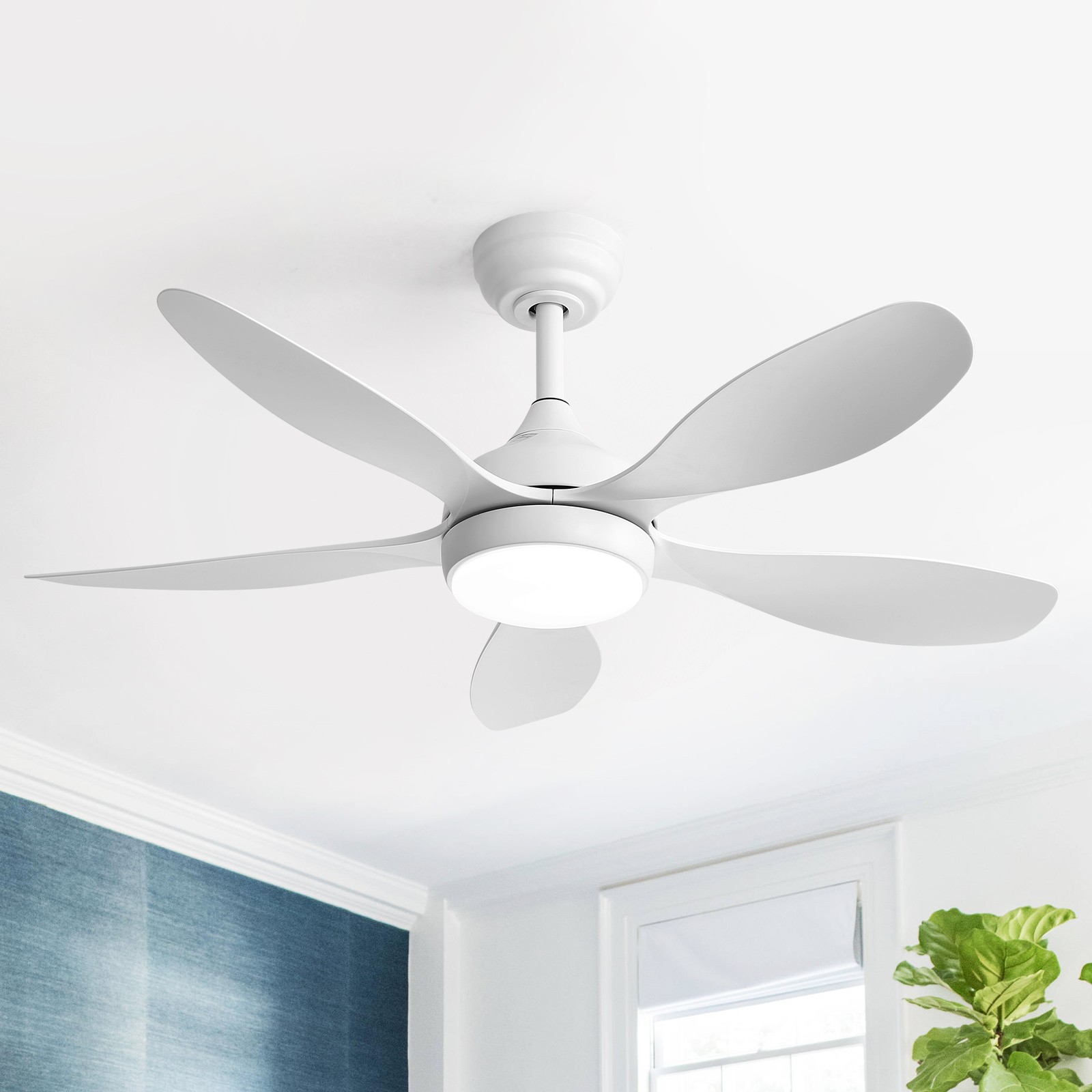 42in Modern Ceiling Fan With Light and Remote 6 Speeds Ceiling Fan 5 ABS Blades gallery
