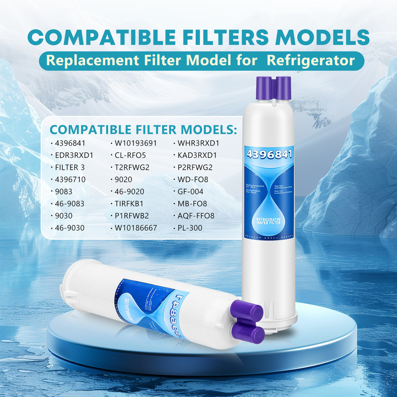 2 Pack Refrigerator Water Replacement Filter P1WB2 W10121145 gallery