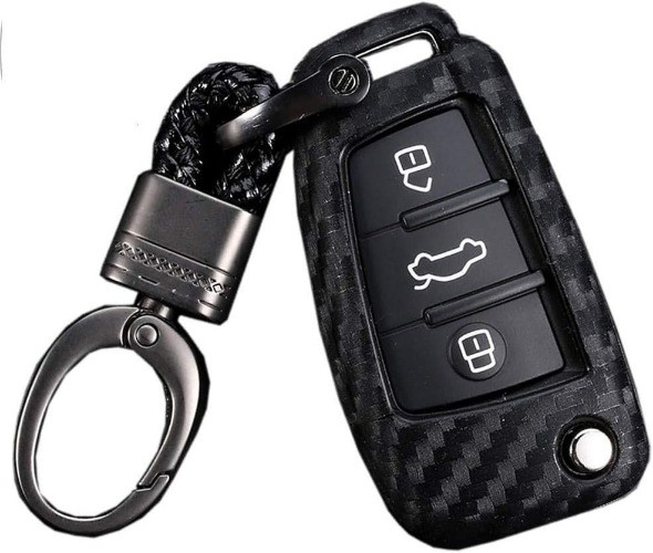 Luxury 3 Buttons Soft Flip Remote Key Fob Case Cover for A1 A3 A4 A5 A6 Q2 Q3 Q7 gallery