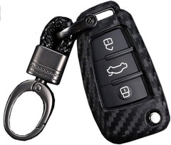 Luxury 3 Buttons Soft Flip Remote Key Fob Case Cover for A1 A3 A4 A5 A6 Q2 Q3 Q7