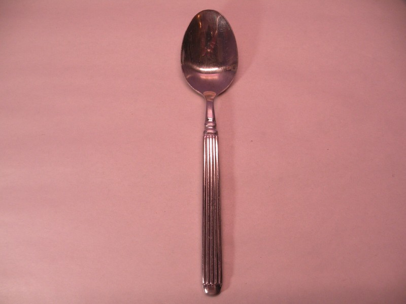 Hampton Forged Monument Sugar Shell Spoon Ribbed 18/10 Stainless Flatware GC2 gallery