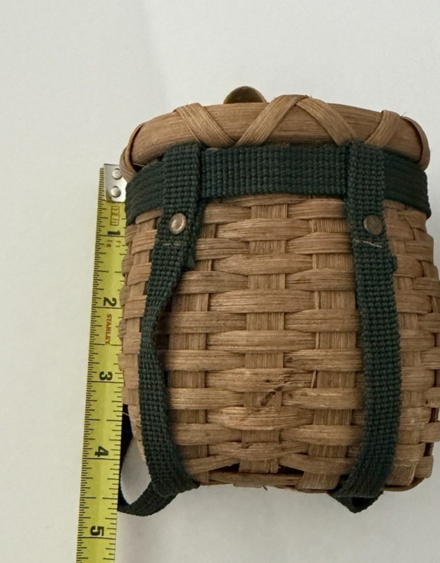 Two Mini Adirondack Backpack Baskets Wall-Mounted Wicker Organizer Home Decor gallery