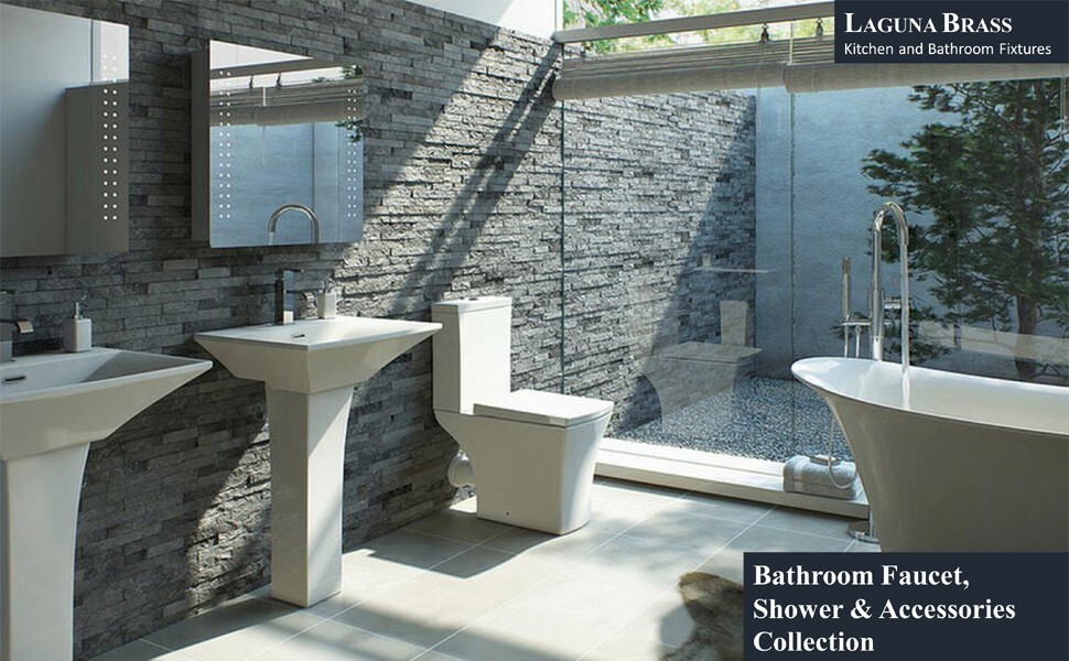 Bathroom 2 in 1 Rain Shower Head & Handheld Shower System 3-Way Diverter Chrome gallery