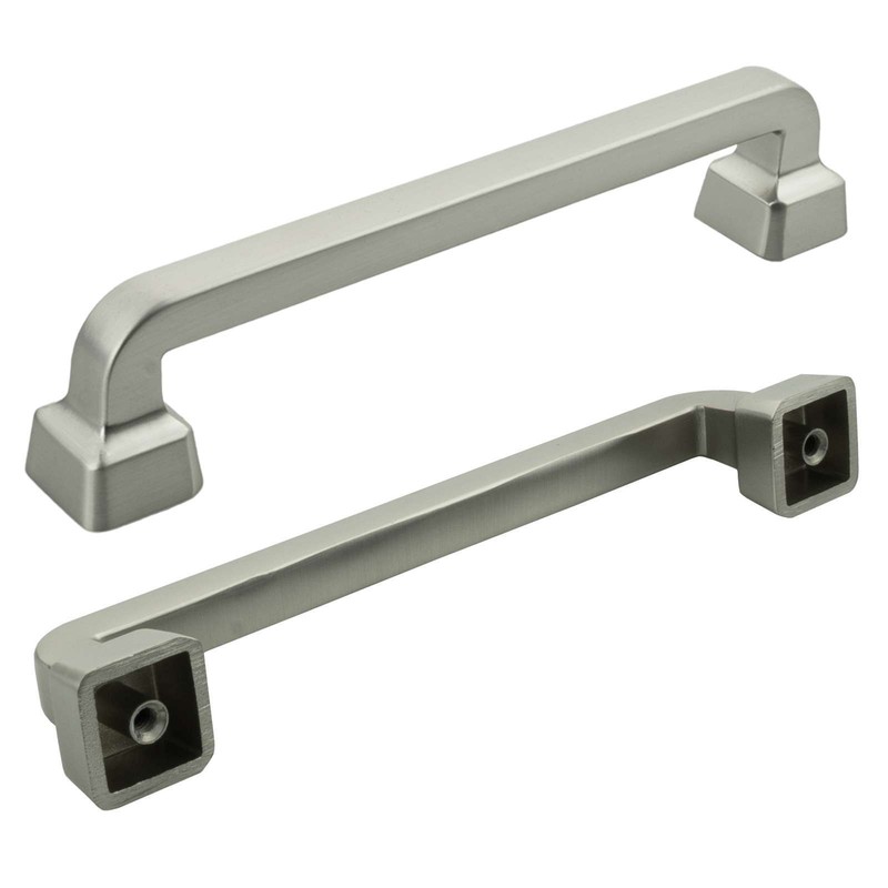 Square Brushed Nickel Solid Cabinet Handles Pulls Knob Kitchen Bathroom Modern gallery