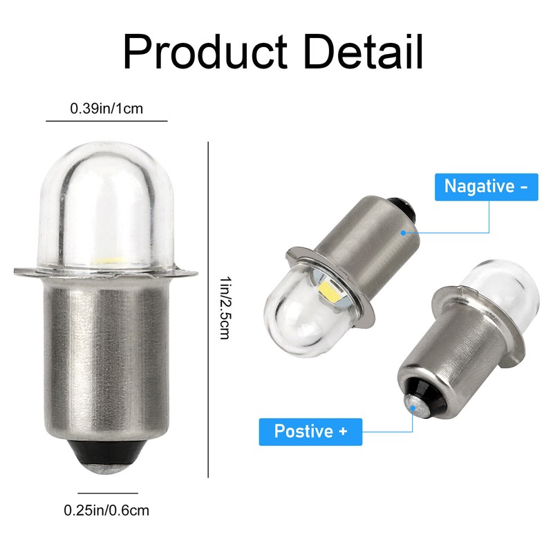 2-10PCS P13.5S LED Flashlight Torch Lamp Bulbs Upgrade Bright White Light DC3V gallery
