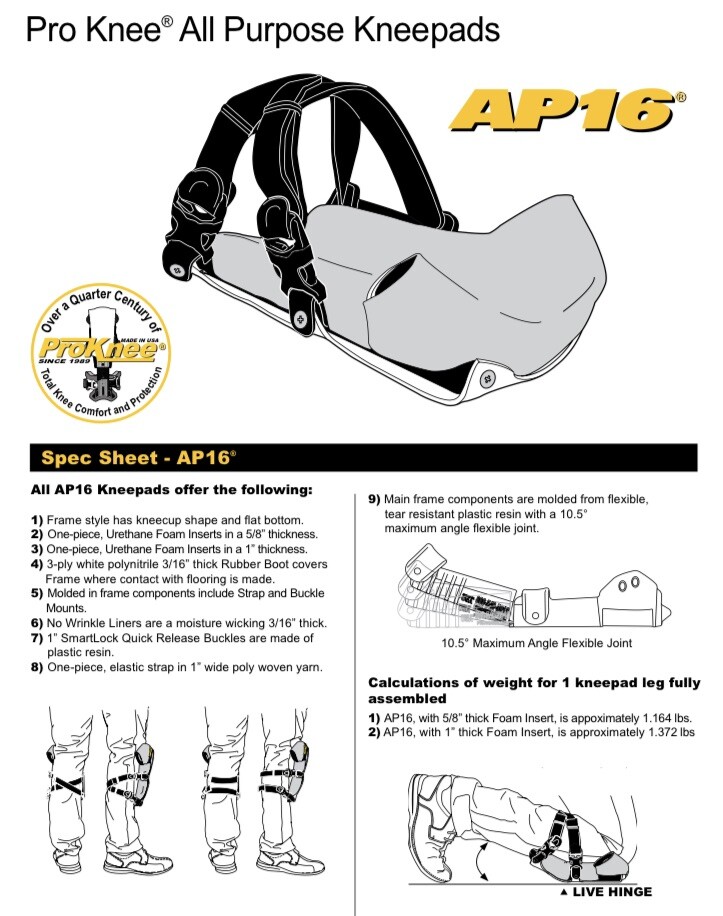 Proknee AP16 1” All Purpose Kneepads gallery