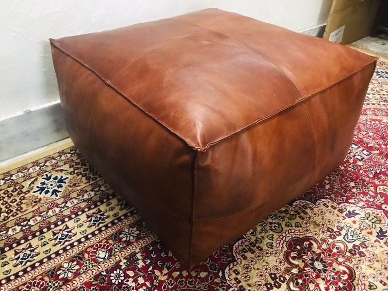 Top Quality Footrest Aamazing Leather Moroccan Genuine Ottoman Pouffe Footstool gallery