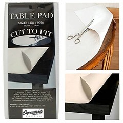 Dependable Felt Back Vinyl Table Pad Protector Size 52″ x 90″ Cut to Fit