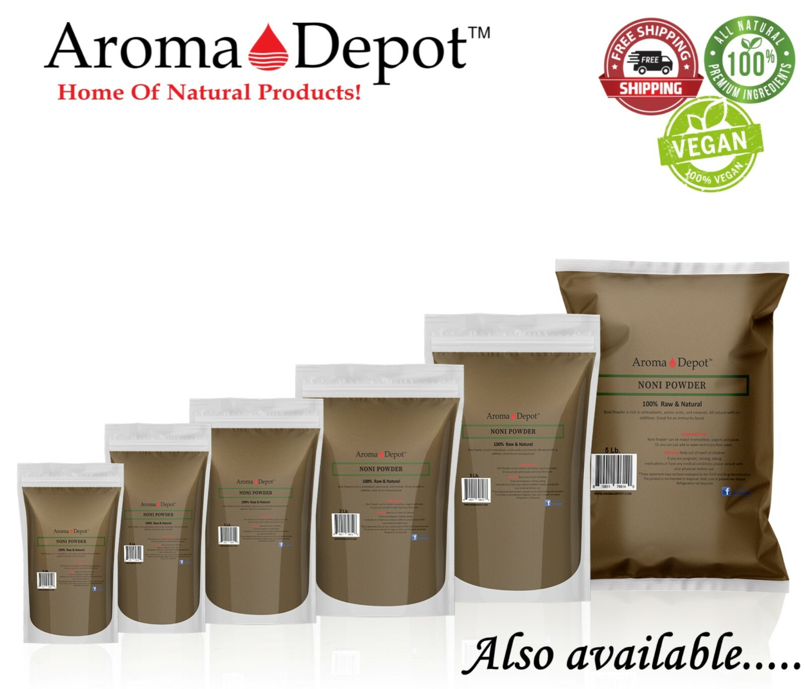 2lb Noni Powder Herb Tea Natural Raw Herbal Remedy Morinda citrifolia 2 Libras gallery