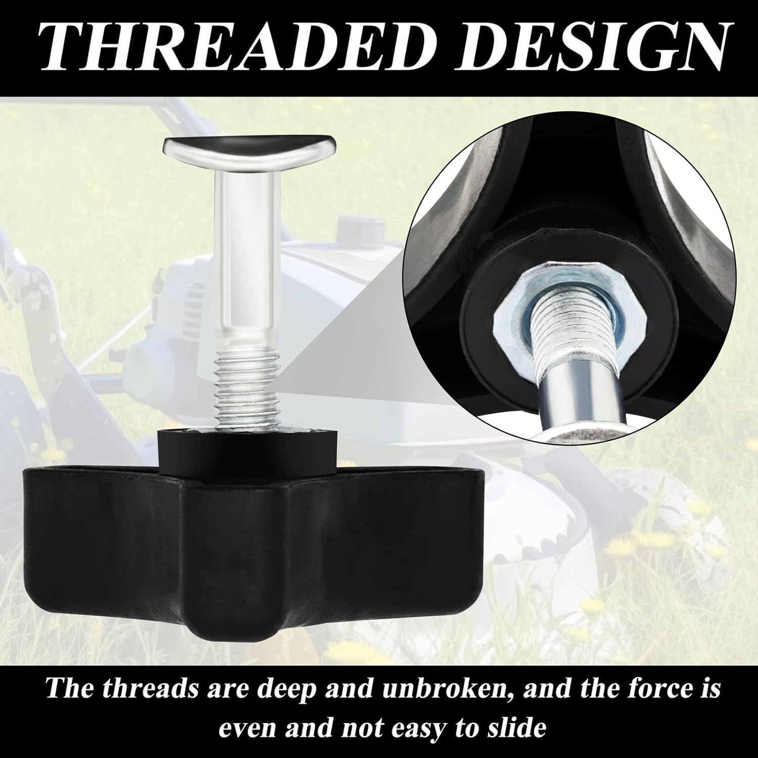 4 Sets Lawn Mower Bolts - Triangle Knob Handle Screw Bolt, Universal... gallery