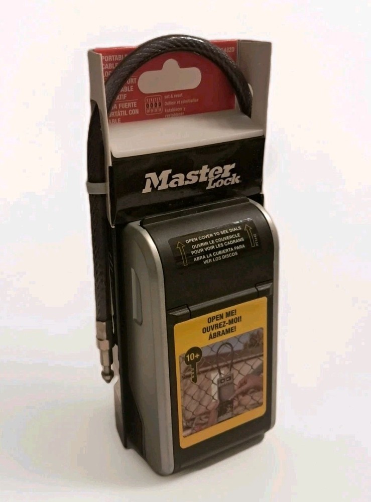 Master Lock 5482D Large Outdoor LOCK BOX w/Removable Cable & Combination, NEW