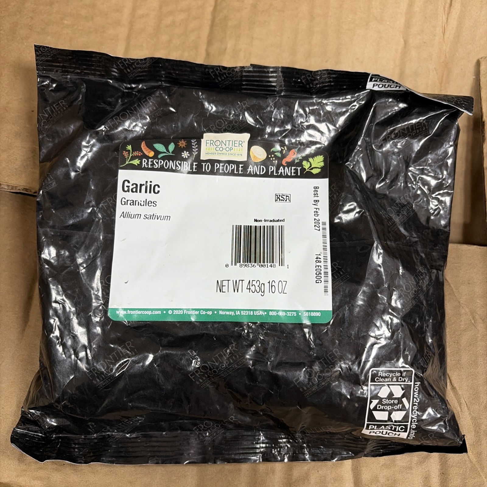 Frontier Natural Products Granulated Garlic 16 oz 453 g Kosher Best By Feb 2027 gallery