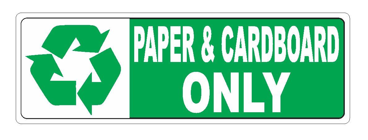 Recycle Paper & Cardboard Only Sticker D3719 gallery