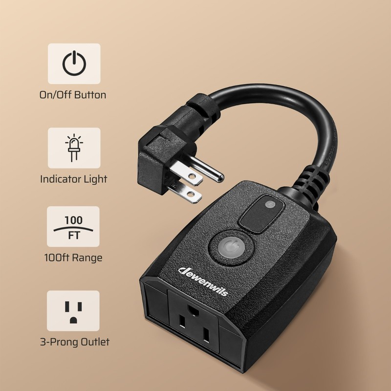 DEWENWILS Outdoor Remote Control Outlet, Indoor Wireless Remote Control Switch gallery