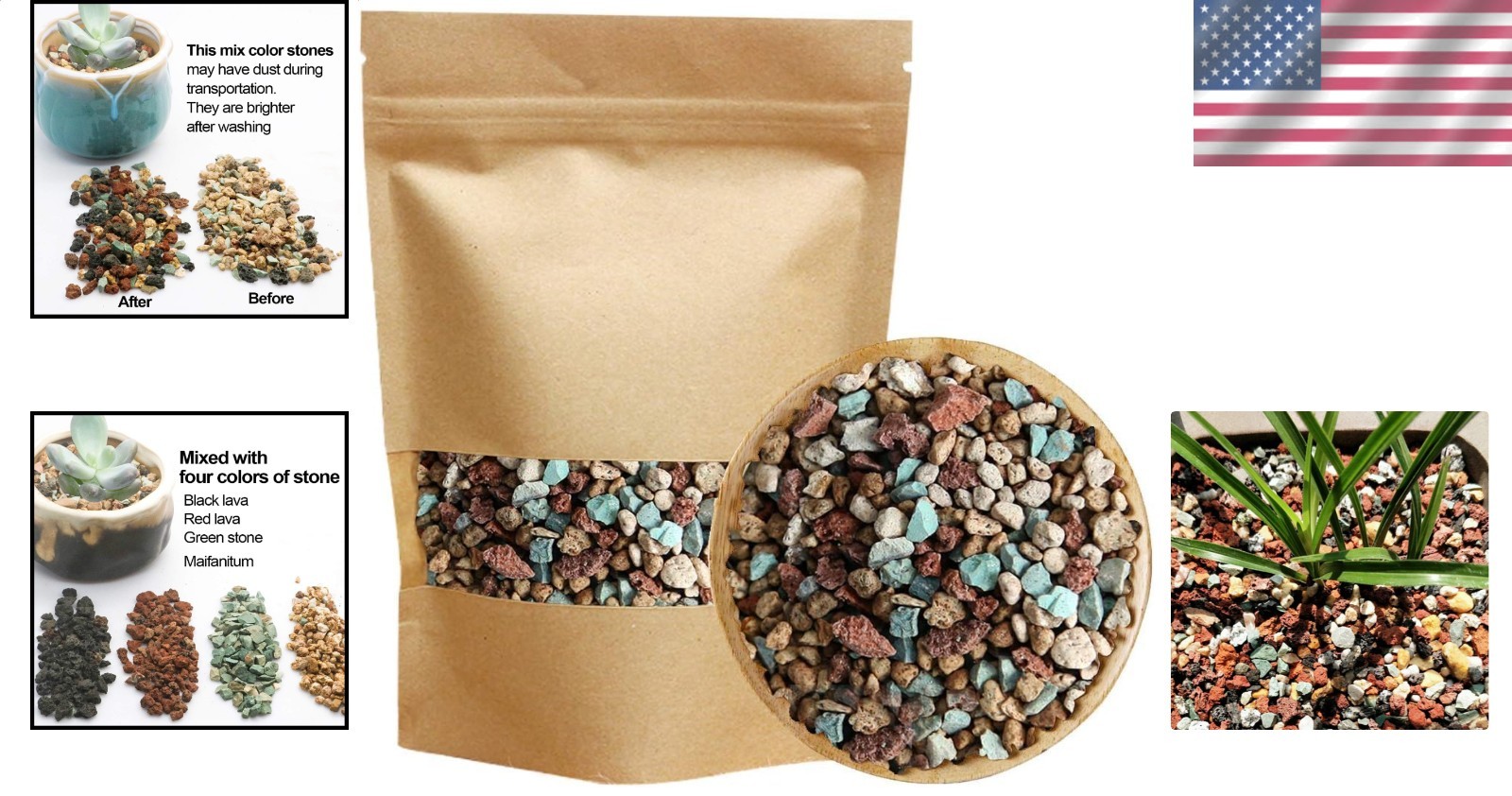 Horticultural Lava Pumice Pebbles | Gritty Succulent Cactus Bonsai Soil Mix |... gallery