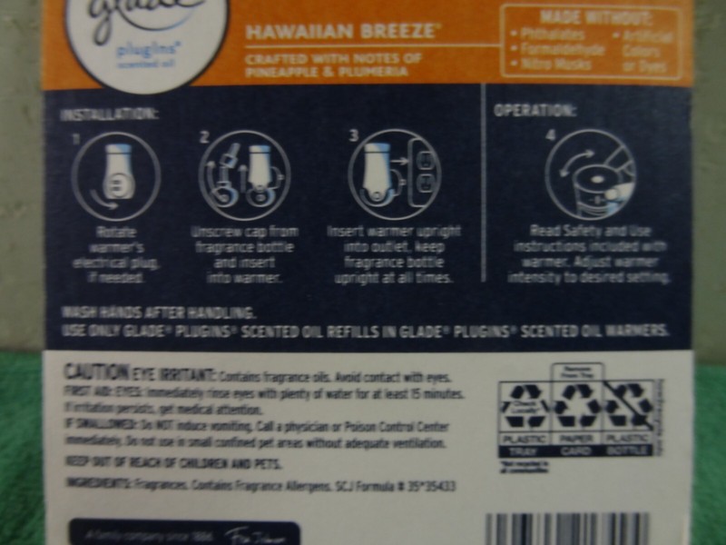 NEW Glade PlugIns HAWAIIAN BREEZE 2 Refills 1.34 FL.OZ. Total gallery