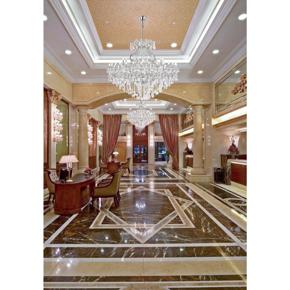 LARGE CRYSTAL CHANDELIER ENTRYWAY FOYER DINING ROOM 49 LIGHT FIXTURE 72" WIDE gallery