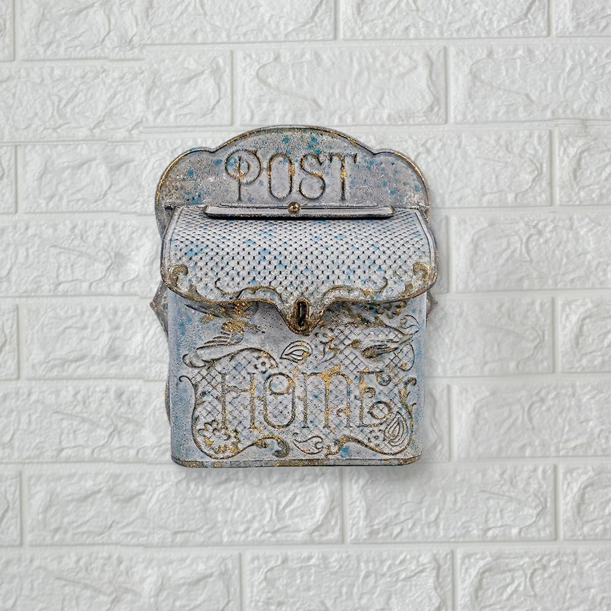 Vintage Wall Mount Mailbox for Outside Metal Decor Mailboxes Antique Style No... gallery