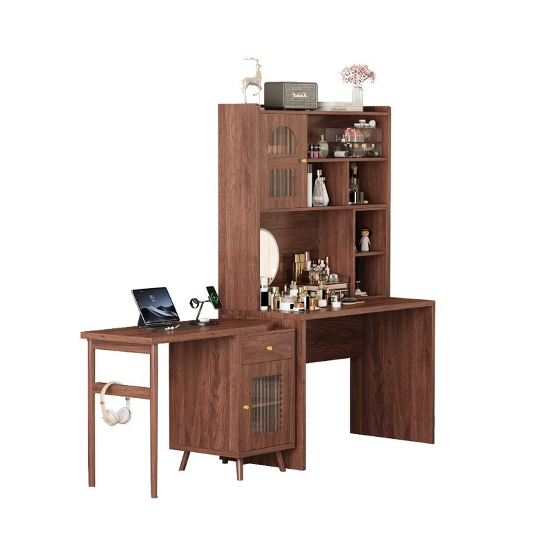 Computer Desk with 90 Degree Rotating Desktop, 43x70 Inch Office Desk gallery