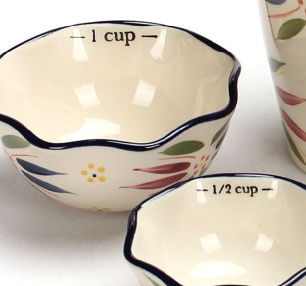 Temp-tations Measuring Cup Set,Nestable Nesting Stacking, K84392 Fl Blue gallery