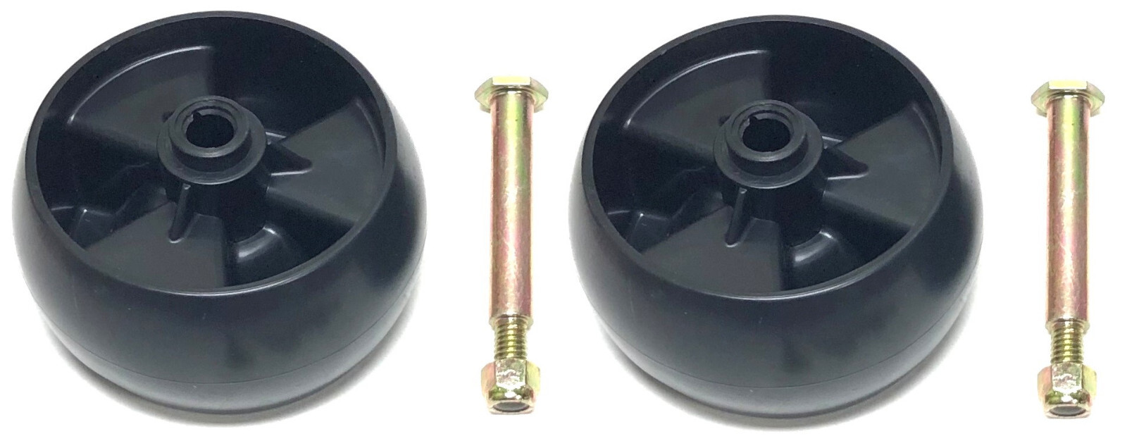 2 Deck Wheels w/ Bolts & Nuts for MTD, Cub Cadet: 734-04155. Toro: 112-0677 gallery