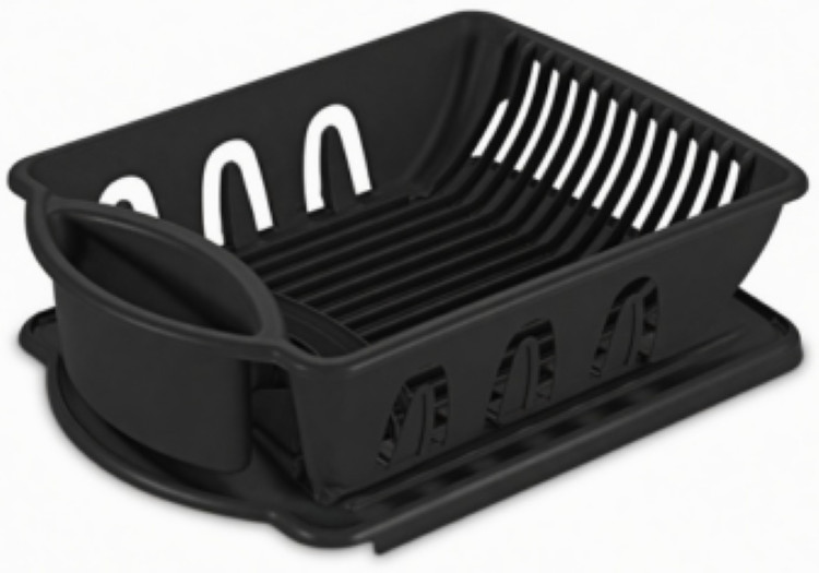 STERILITE 6219006 Ultra Sink Set, 2 Piece, 17-3/8"L x 13-1/8"W x 5-1/4"H, Black gallery