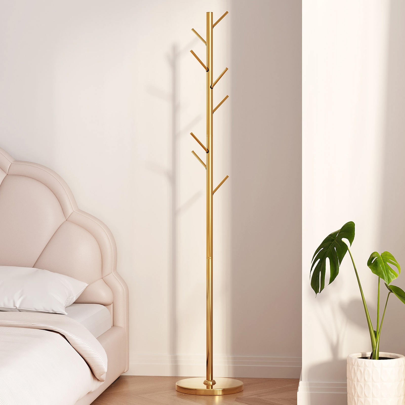 Metal Coat Rack Stand with 8 Hooks Freestanding Tree-Style Hat & Coat Hanger gallery