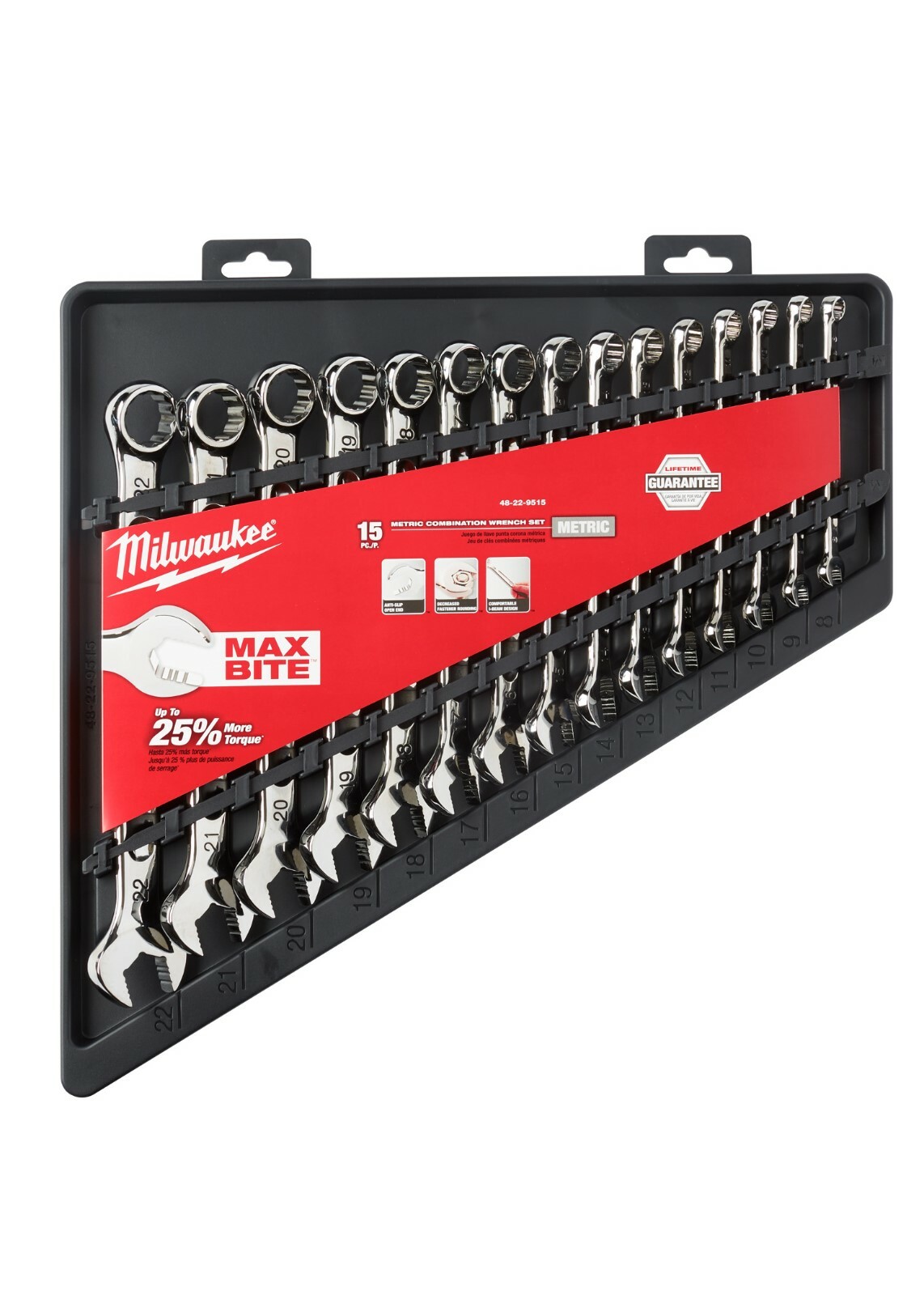 Milwaukee 48-22-9515 15pc Combination Wrench Set - Metric gallery