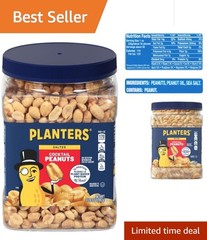 Kosher Salted Cocktail Peanuts – Ideal 35oz Snack for Entertaining and Sharing
