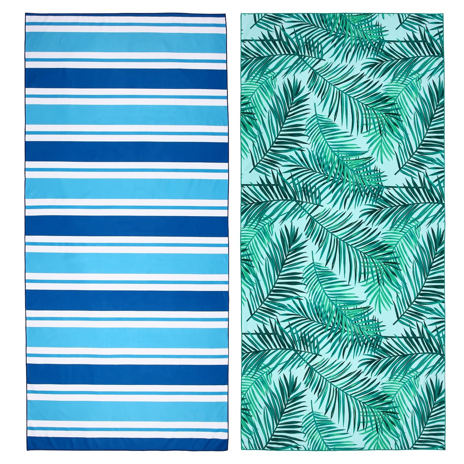 2 Pack 75x35 inch Oversized Microfiber Beach Towel Sand-Free Quick-Dry gallery