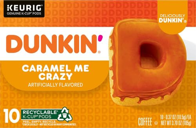Dunkin’ Caramel Me Crazy Flavored Coffee, 10 Keurig K-Cup Pods gallery