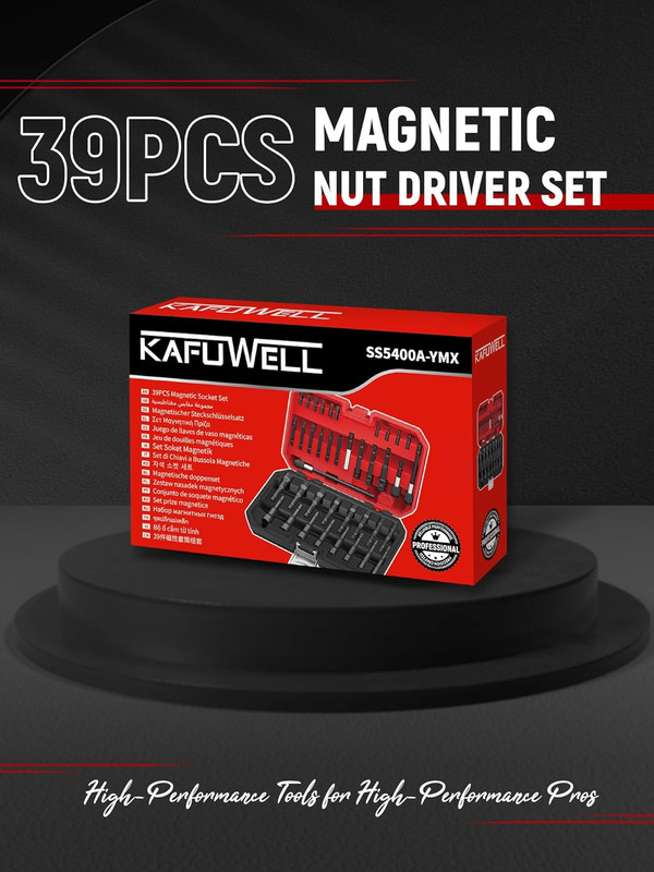 39PCS Magnetic Nut Driver Set, Impact Driver Bit Set 1/4", Metric & SAE Nut Driv gallery