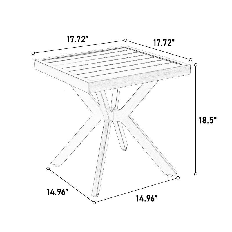 Modern Durable Lightweight Square Trestle Dining Table With Sintered Stone Top gallery