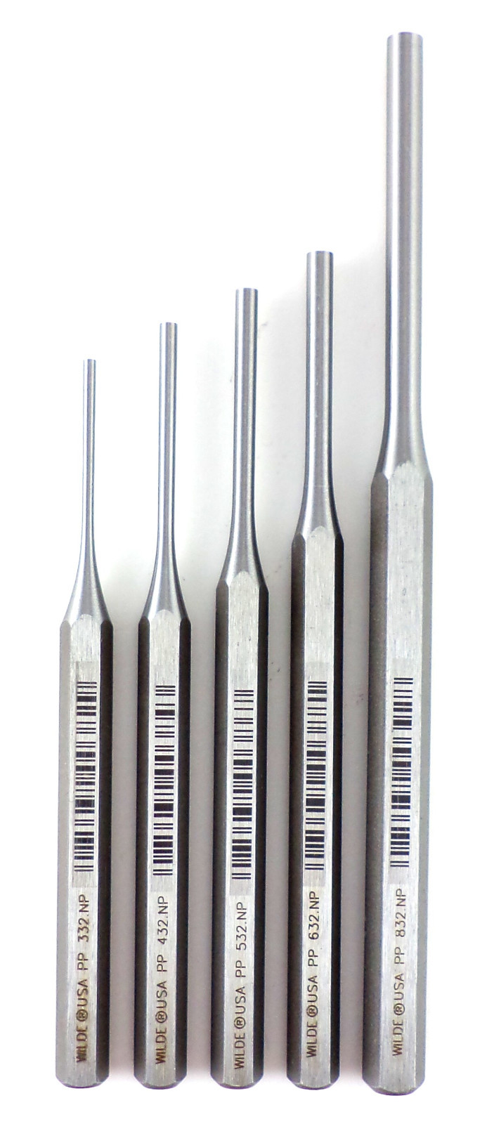 Wilde Tool 5pc Pin Punch Set MADE IN USA 3/32 – 1/4” Inch Professional Quality gallery