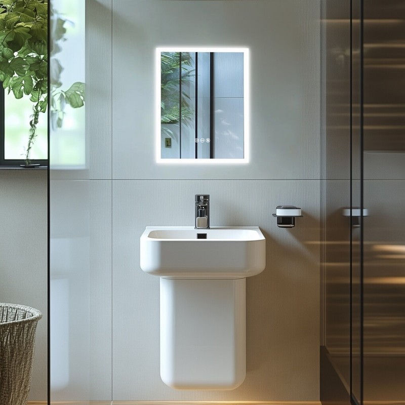 LED Backlit Bathroom Mirror with Light 3Color White/Warm/Natural Anti-Fog Mirror gallery