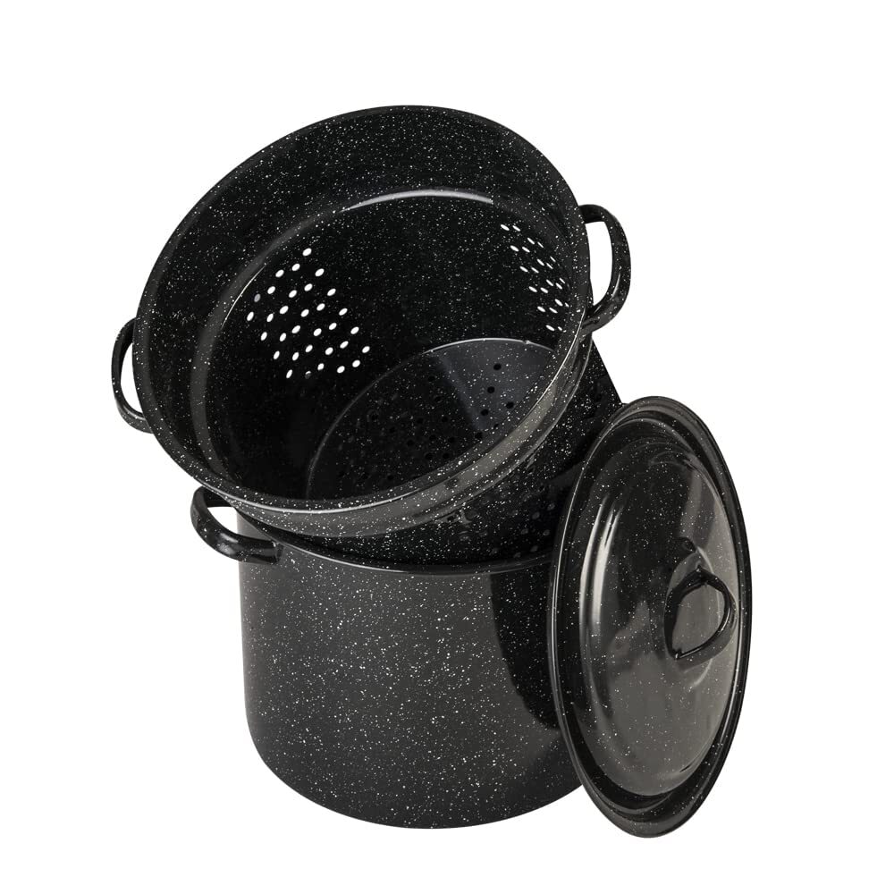 Granite Ware 7.5 Qt 3 Piece Multiuse Pasta Pot Set, Strainer Pot with lid gallery