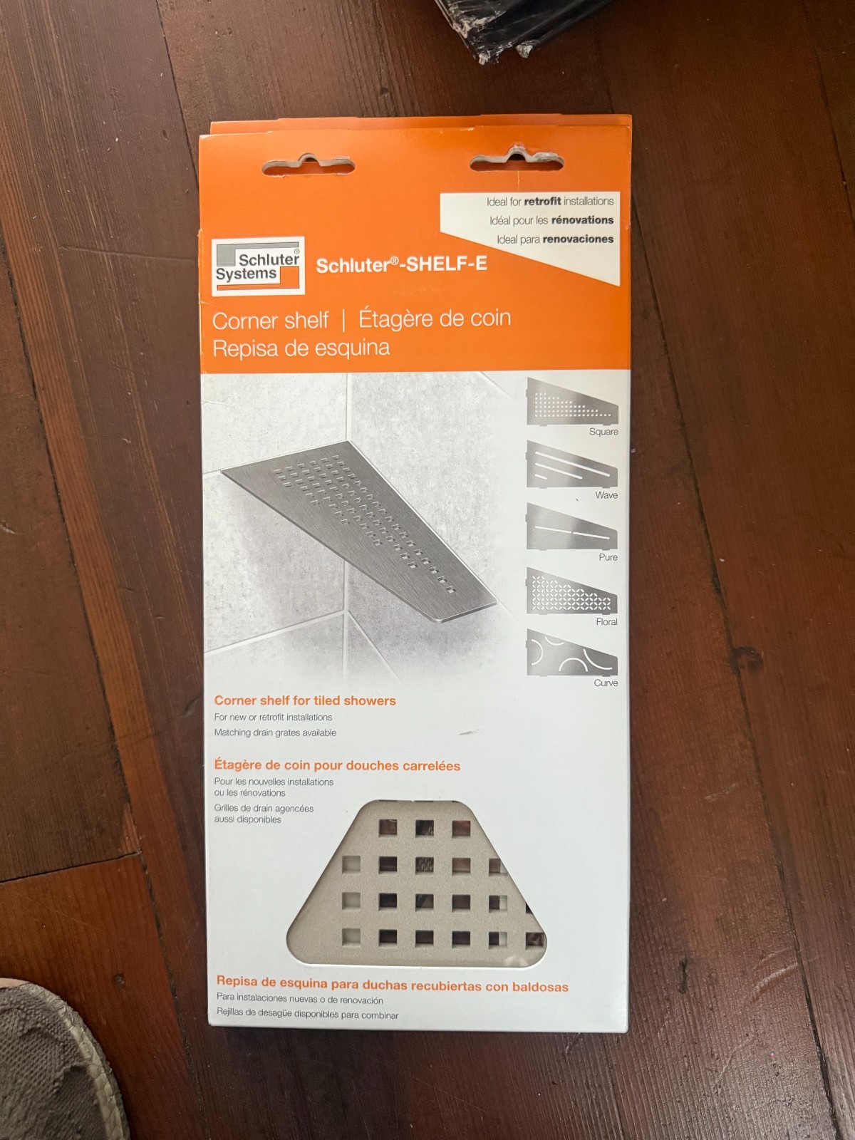 Schluter Systems Shelf Quadrilateral Corner Square Cream SES3D3TSC gallery